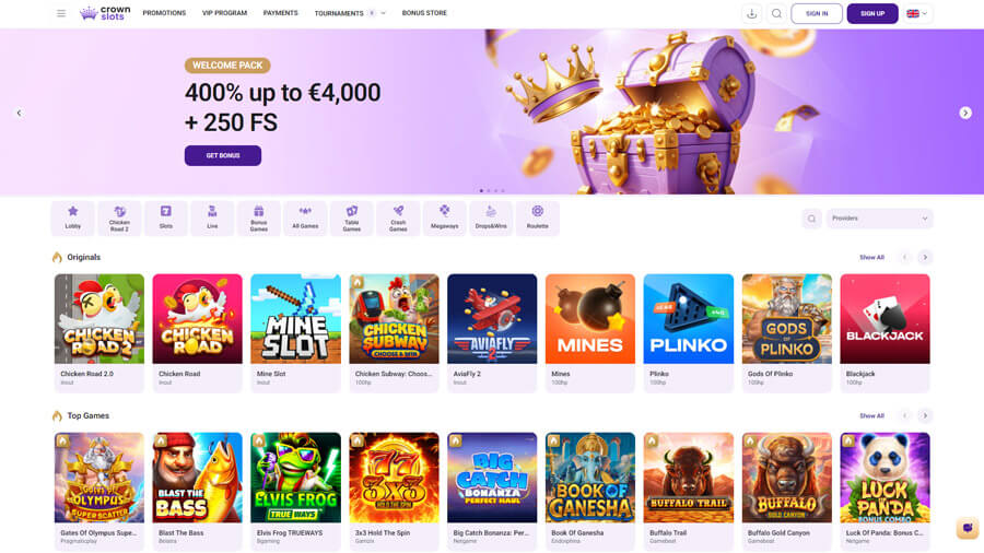 Home CrownSlots Casino
