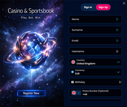 Register Starzspins